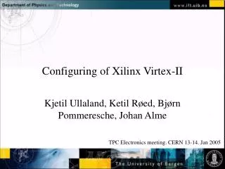 Configuring of Xilinx Virtex-II