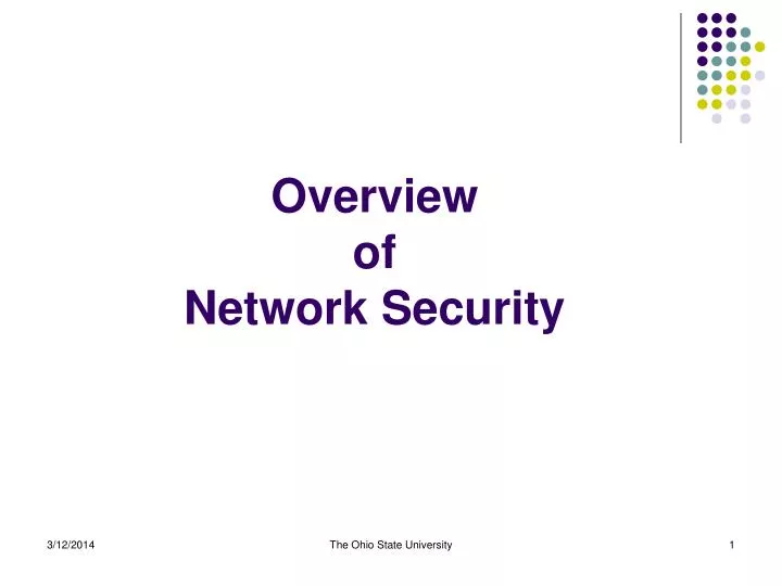 overview of network security