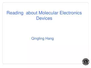 Reading about Molecular Electronics Devices