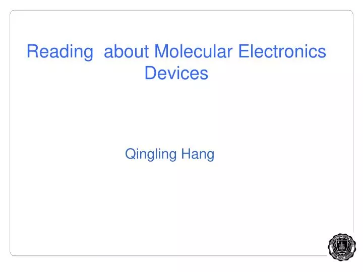 reading about molecular electronics devices