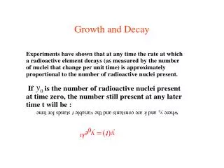 growth and decay