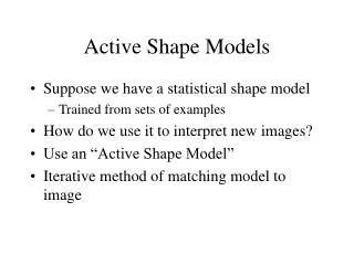 Active Shape Models