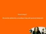 Penn & Paper- Help you to Prepare Brilliant Admissions Essay - slide 1
