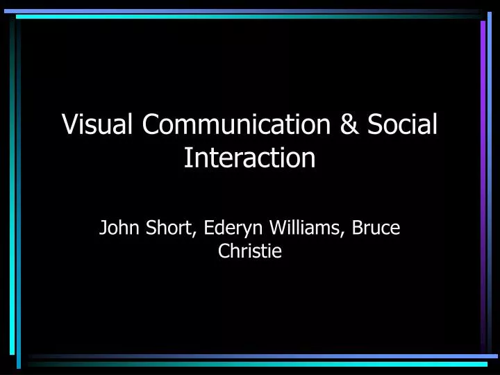 visual communication social interaction