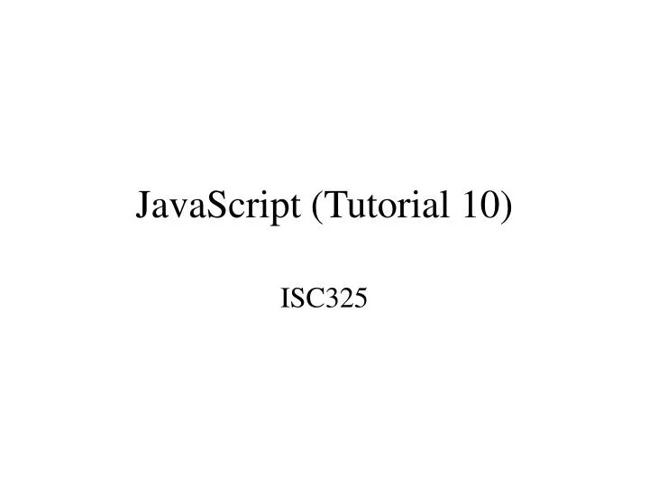 javascript tutorial 10
