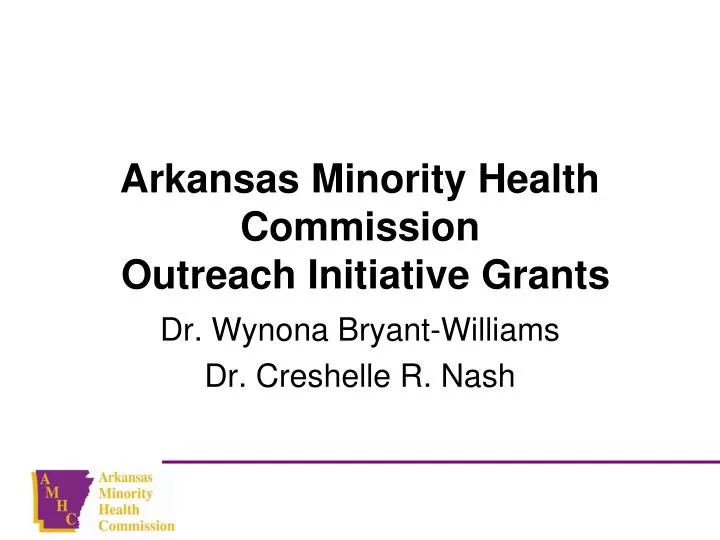 arkansas minority health commission outreach initiative grants