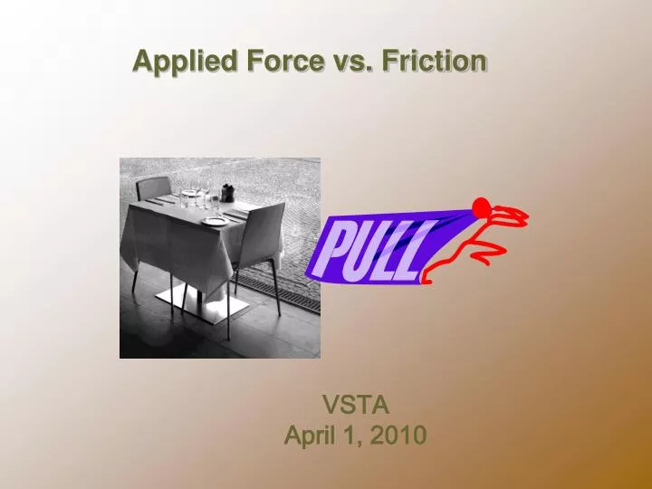 applied force vs friction