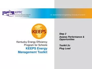 KEEPS Energy Management Toolkit Step 2: Assess Performance &amp; Opportunities Toolkit 2G: Plug Load
