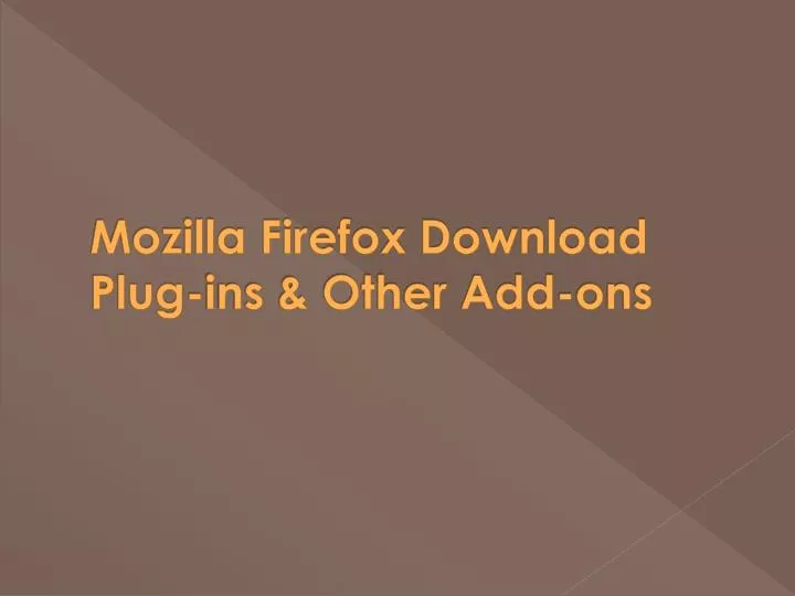 mozilla firefox download plug ins other add ons