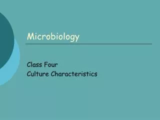 Microbiology