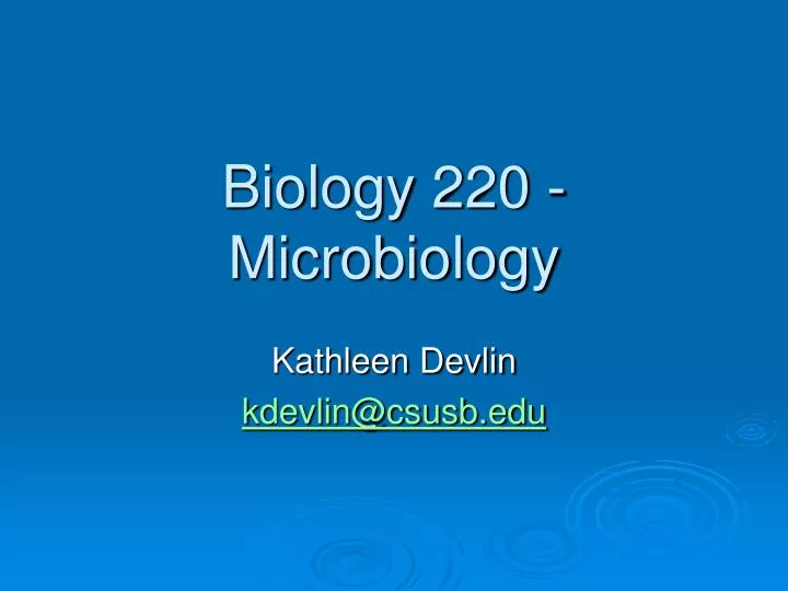 biology 220 microbiology