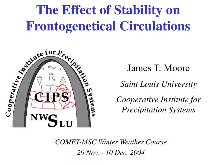 the effect of stability on frontogenetical circulations