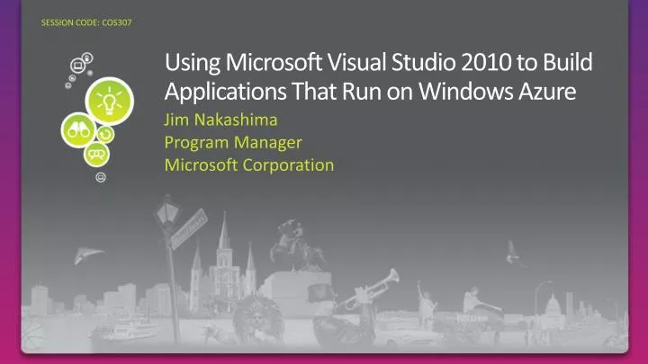 using microsoft visual studio 2010 to build applications that run on windows azure