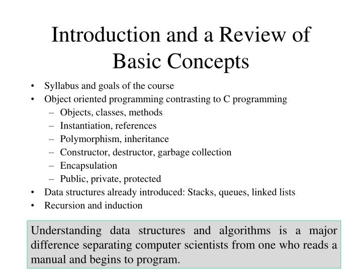 introduction and a review of basic concepts