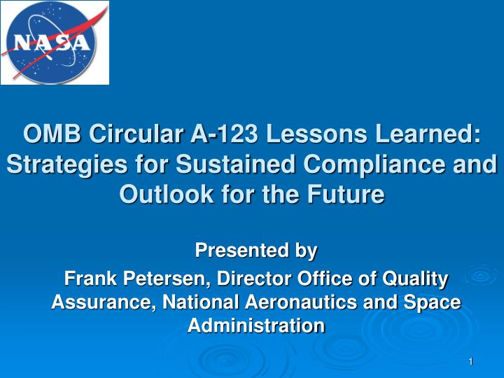 omb circular a 123 lessons learned strategies for sustained compliance and outlook for the future