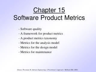 Chapter 15 Software Product Metrics