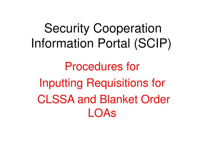 security cooperation information portal scip