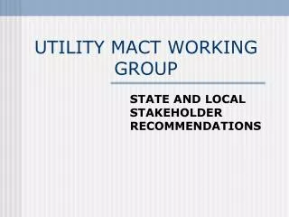 UTILITY MACT WORKING GROUP