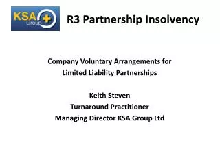 R3 Partnership Insolvency