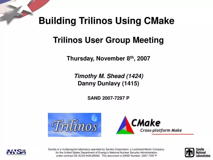 building trilinos using cmake