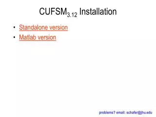 CUFSM 3.12 Installation