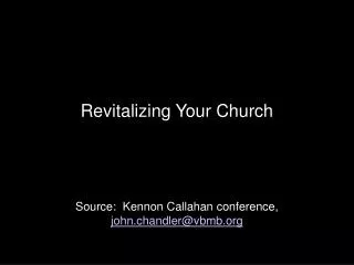 Revitalizing Your Church