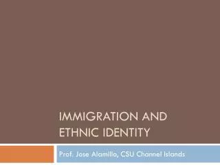 IMMIGRATION AND ETHNIC IDENTITY