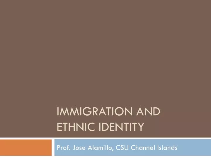 immigration and ethnic identity