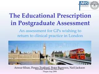 The Educational Prescription in Postgraduate Assessment