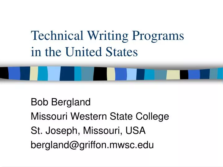 technical writing programs in the united states