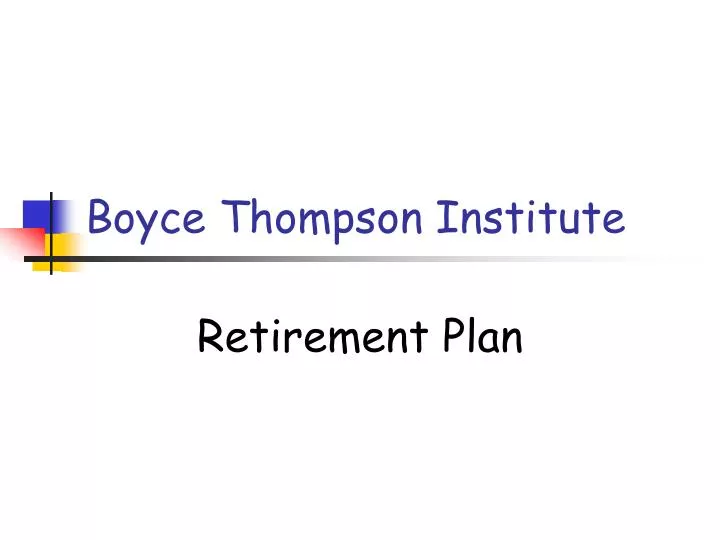 boyce thompson institute