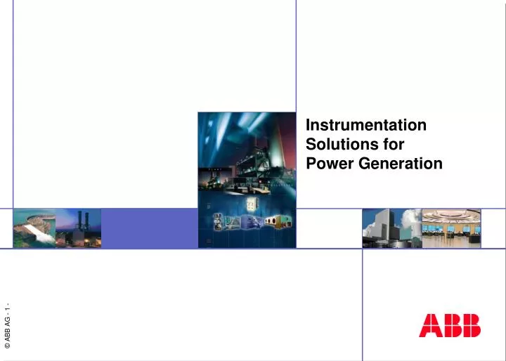 instrumentation solutions for power generation