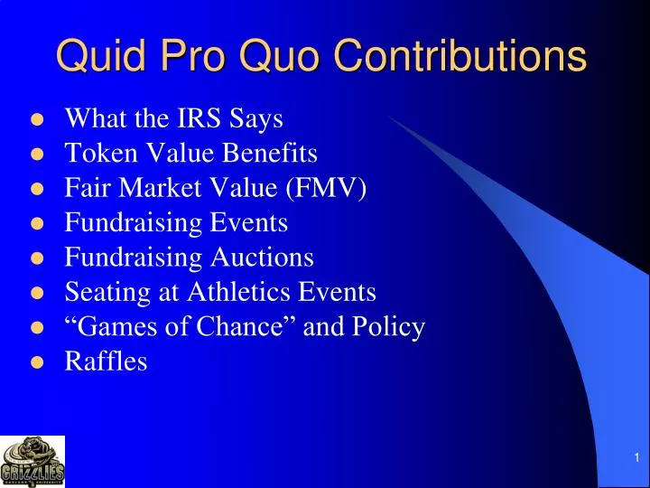 quid pro quo contributions