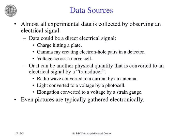 data sources