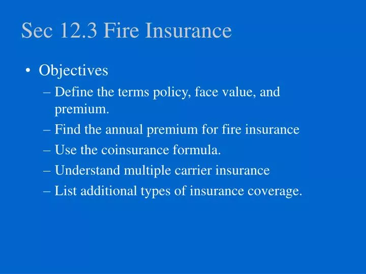 sec 12 3 fire insurance