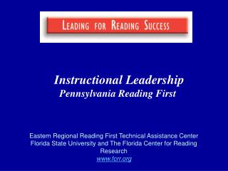 Instructional Leadership Pennsylvania Reading First