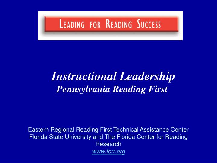 instructional leadership pennsylvania reading first