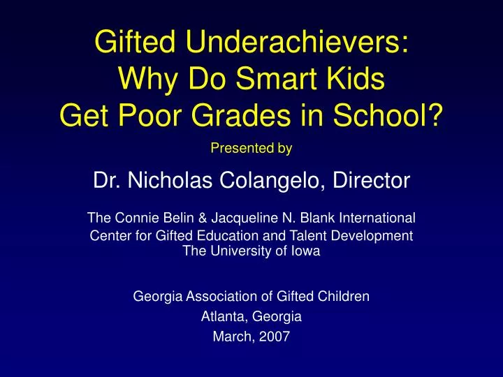 gifted underachievers why do smart kids get poor grades in school