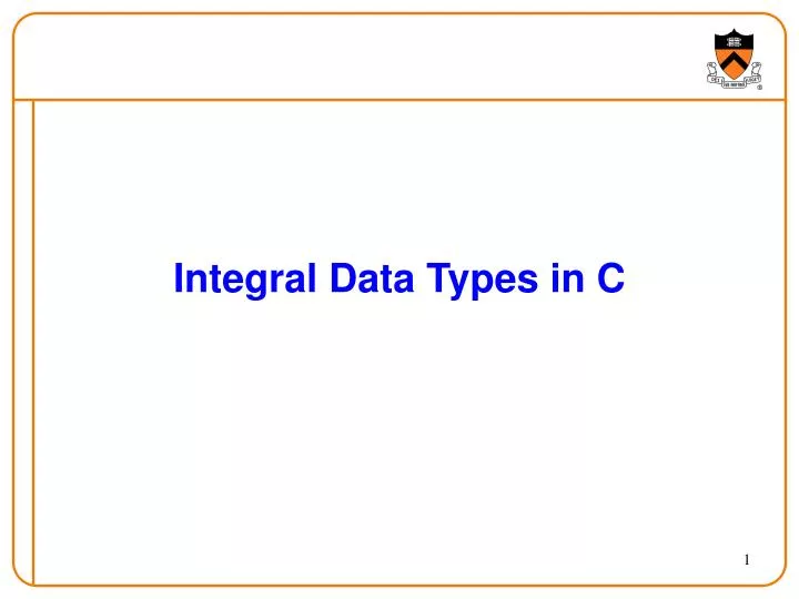 integral data types in c