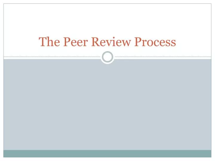 the peer review process