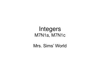 integers m7n1a m7n1c