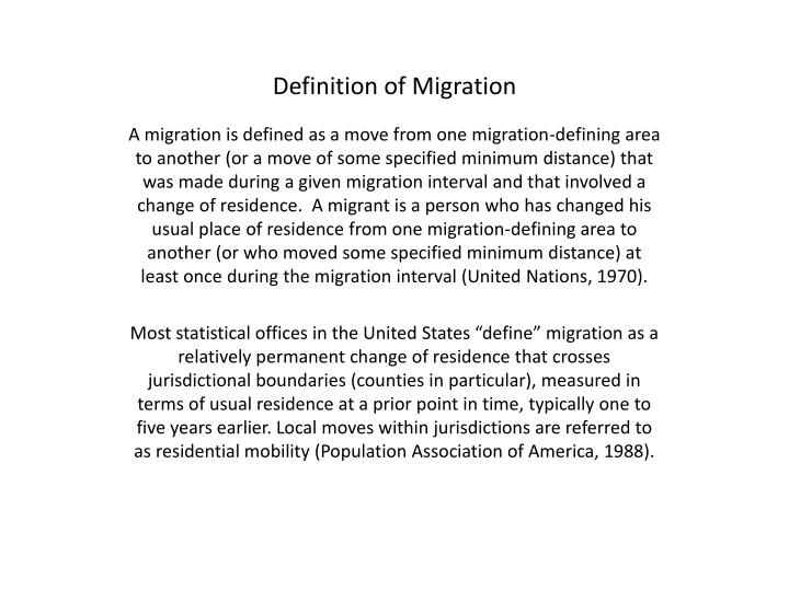 definition of migration