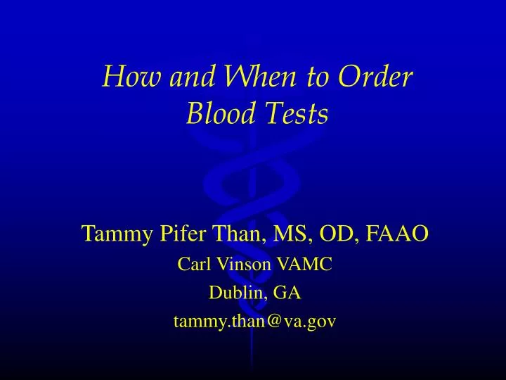 how and when to order blood tests