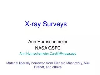 X-ray Surveys
