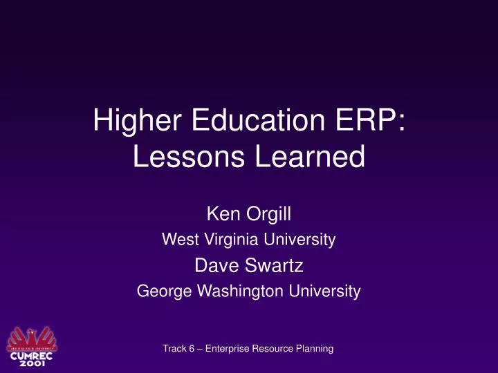 higher education erp lessons learned