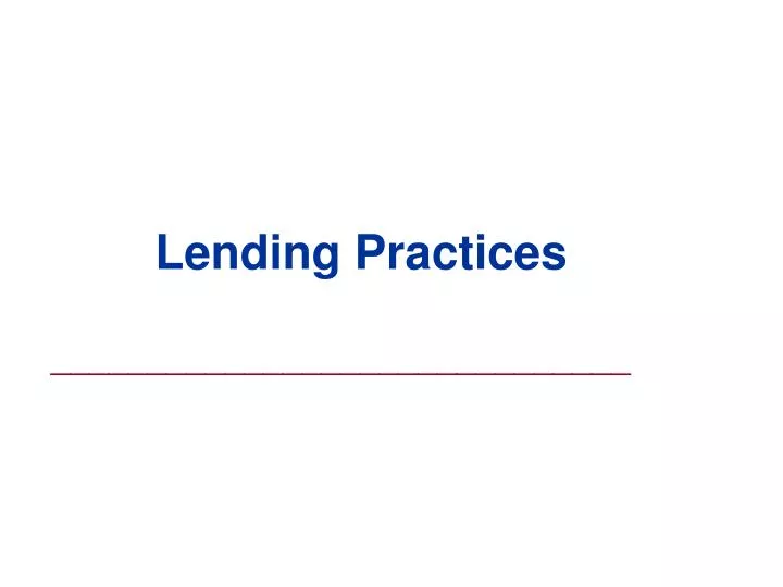 lending practices