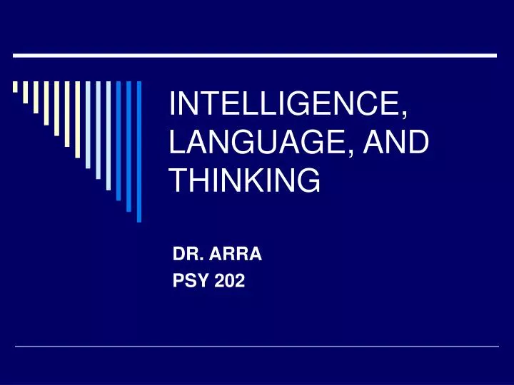 intelligence language and thinking
