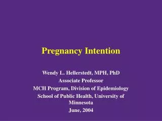 Pregnancy Intention