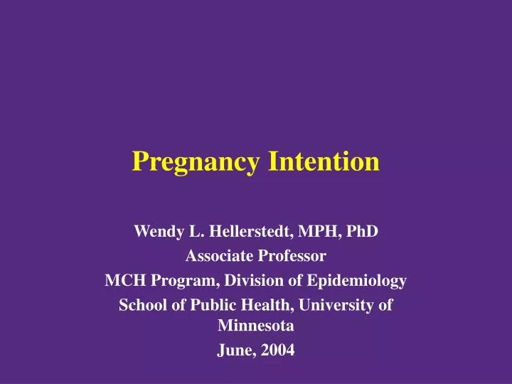 pregnancy intention