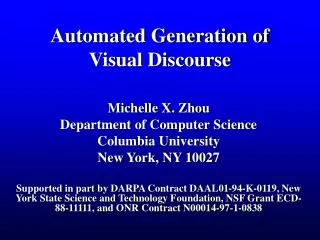 Automated Generation of Visual Discourse